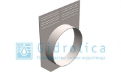Заглушка торцевая стальная Gidrolica DN200 (СО-200мм)с водосливом  ЗТв 20 - 25,5. 36. 0,125