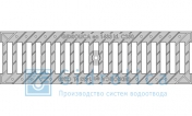 Решётка водоприёмная Gidrolica DN100 ®Standart РВ-10.13,6.50 щелевая чугунная ВЧ оцинкованная, класс С250 - до 25 тонн