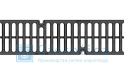 Решётка водоприёмная Gidrolica DN100 ®Super РВ-10.14.50 щелевая чугунная ВЧ, класс D400