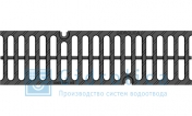 Решётка водоприёмная Gidrolica DN100 ®Super РВ-10.14.50 щелевая чугунная ВЧ, класс Е600