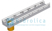 BGF-Z Мелкосидящий лоток бетонный DN100, с оцинкованной насадкой, с вертикальным водосливом, h 100, без уклона
