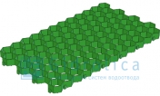 Решётка газонная 694х400х32 Gidrolica® Eco Standart РГ-70.40.3,2 пластиковая зелёная