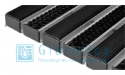 Придверные решётки Gidrolica® Step резина/щётка 390×590