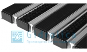 Придверные решётки Gidrolica® Step резина/щётка/скребок 390×590