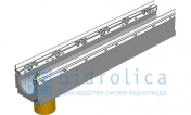 BGU-Z Универсальный лоток бетонный DN100, №. 0, с оцинкованной насадкой, с вертикальным водосливом, без уклона