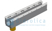 BGU-Z Универсальный лоток бетонный DN100, №. 5-0, с оцинкованной насадкой, с вертикальным водосливом