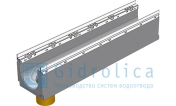 BGU-Z Универсальный лоток бетонный DN150, №. 0, с оцинкованной насадкой, с вертикальным водосливом, без уклона
