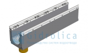 BGU-Z Универсальный лоток бетонный DN150, №. 5-0, с оцинкованной насадкой, с вертикальным водосливом, без уклона
