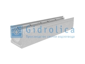 Лоток водоотводный бетонный Gidrolica BGU-Z коробчатый(СО-150мм), с оцинкованной насадкой КU 100.21,3 (15).19(15)-BGU-Z, № -5-0