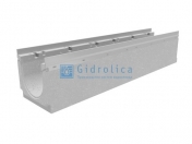 Лоток водоотводный бетонный Gidrolica BGU-Z DN150 коробчатый (СО 150 мм), с оцинкованной насадкой, с уклоном 0,5%, №1 - № 10