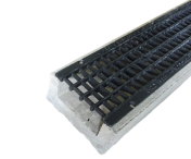 Лоток бетонный DN150 H100 мм с чугунной ячеистой решеткой ВЧ класс С250