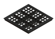 Решетка Basic РВ-39.39 для дождеприёмника 400х400 ячеистая чугунная класс С250