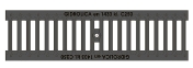 Решетка водоприемная Gidrolica Standart РВ -10.13,6.50 - щелевая чугунная ВЧ облегченная класс С250