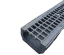 Лоток пластиковый DN100 H80 мм с чугунной ячеистой решеткой и крепежом класс C250