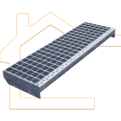 Ступень сварная Gidrostok SP 34х38/30х3 Zn 600х240 мм